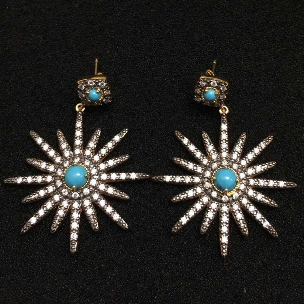 ADORNIA 14K Gold Vermeil Swarovski Crystal earrings